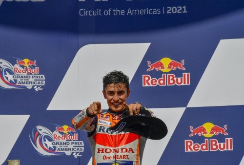 MotoGP 2021: Podium Utama Marquez di Austin Lalu Menadakan 450 kali Honda Raih Podium di MotoGP, Valentino Rossi Turut Berkontribusi, Lho!