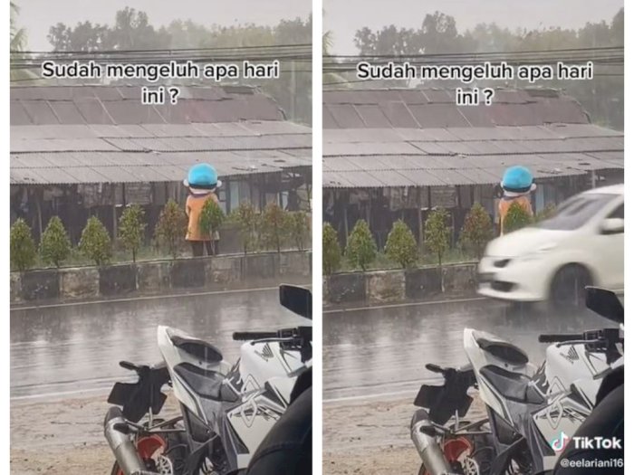 Video Viral Perjuangan Badut Bergelut Dengan Hujan Demi Nafkahi Keluarga: Sudah Mengeluh Apa Hari Ini?