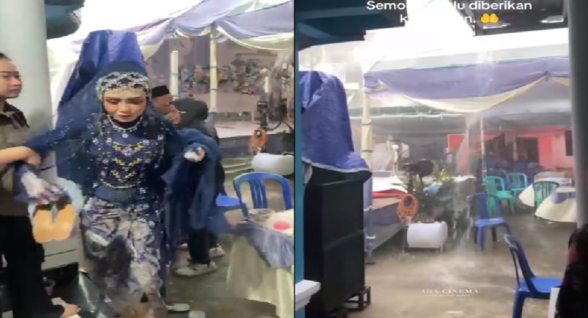 Bikin Nyesek! Viral Pernikahan di Pati Diterjang Badai, Pengantin pun Jadi Korban