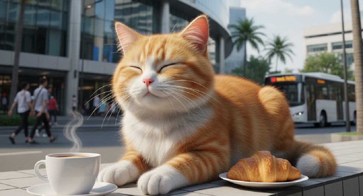 Viral! Kucing Oren Depan FX Sudirman Jadi Tujuan Wisata, Begini Maksudnya...