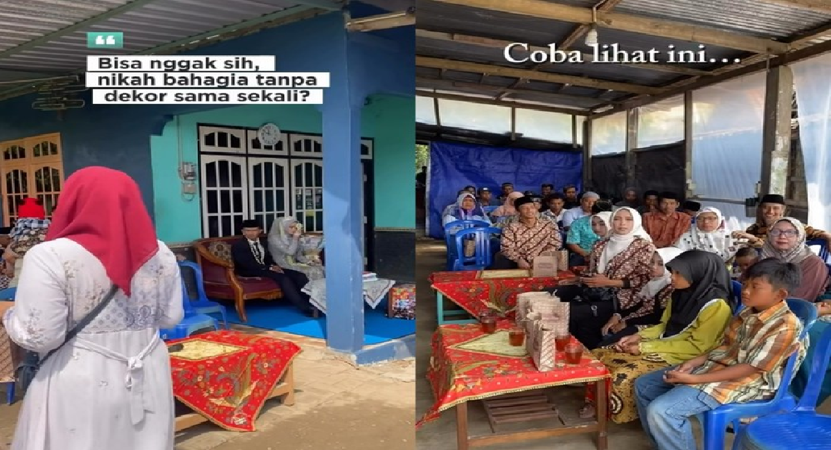 Low Profile Banget, Viral Pernikahan Tanpa Dekorasi 