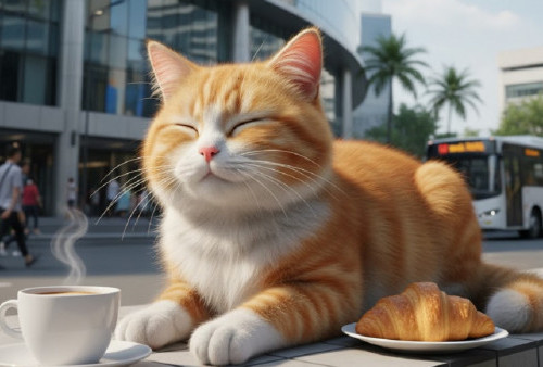 Viral! Kucing Oren Depan FX Sudirman Jadi Tujuan Wisata, Begini Maksudnya...